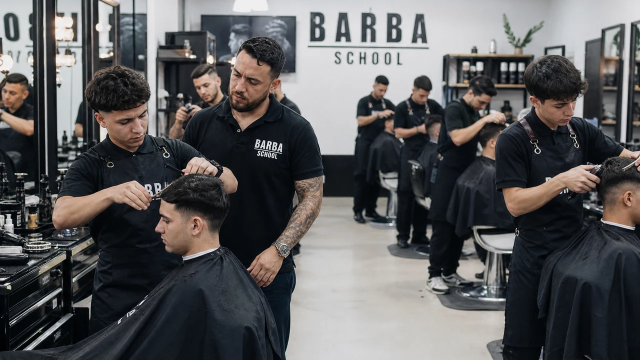 Sesi praktik barber